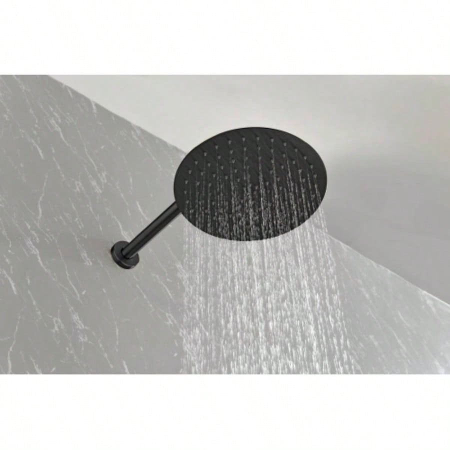 Shower System, Wall Mounted Shower Faucet Set Bathroom with High Pressure 10 Stainless Steel Rain Shower Handheld Shower Set, 2 Way Pressure Balance Shower Kit, Matte Black