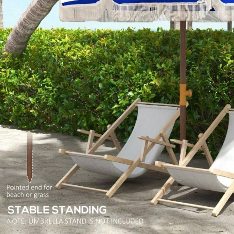 Outsunny 6.2 Portable Beach, 40+ Ruffled Outdoor with Vented Canopy, Carry Bag, Blue Stripe