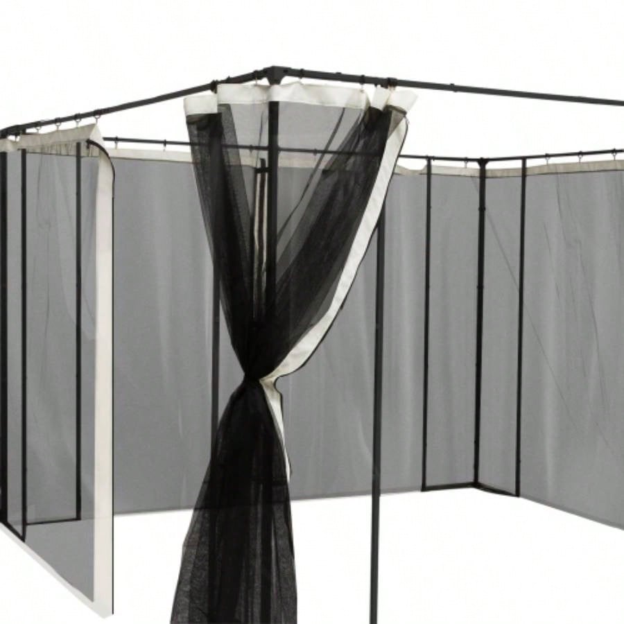Outsunny 10x 13 Mesh Sidewall Netting Patio Gazebos and Canopy Tents with Zippers Sidewall Only