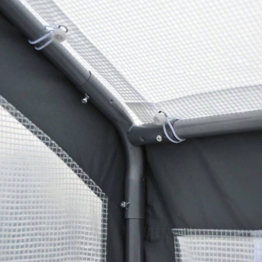 Outsunny 8x 6x Walk - In Greenhouse, Outdoor Garden Warm Hot House with 4 Roll - up, 2 Zippered Doors and Weather Cover, White