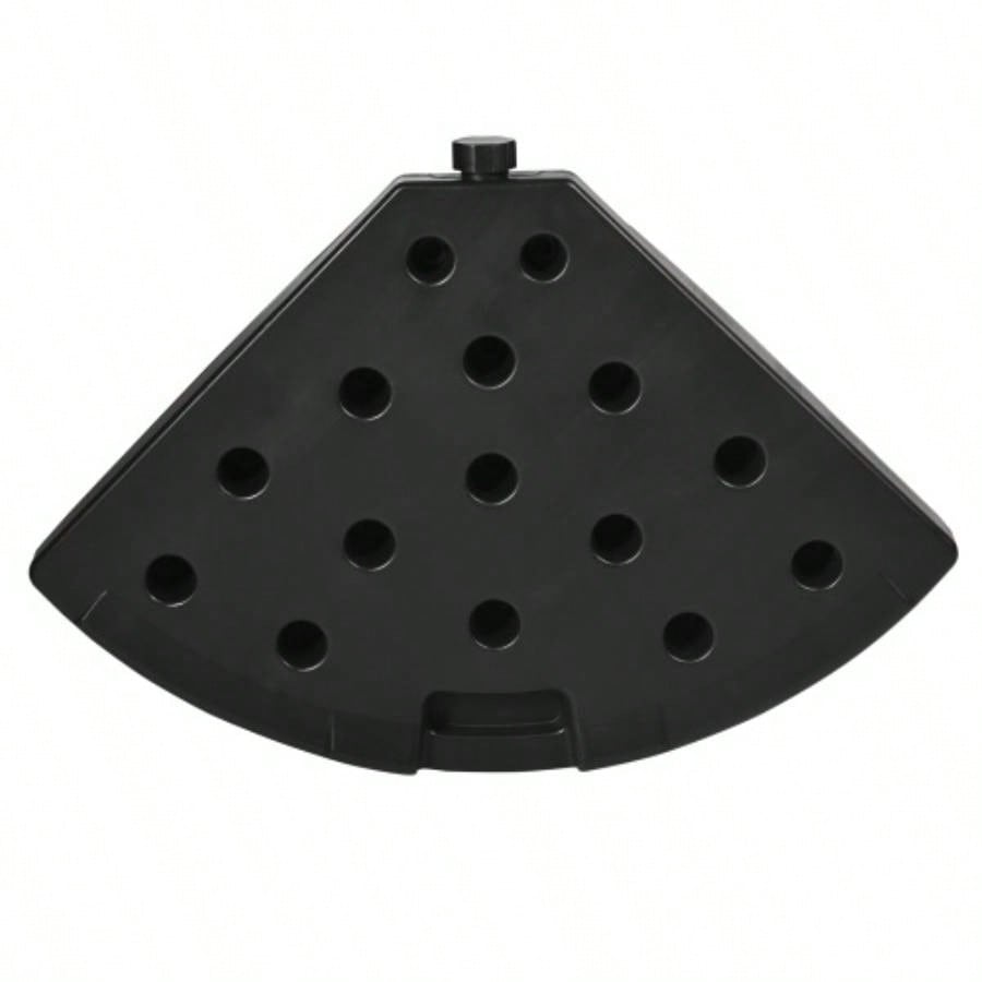 Outsunny HDPE Material Patio Base Weights Sand Filled up to 150 Lb. Any Offset Base 4 - Piece, or Sand Filled, All - Weather, Black Round