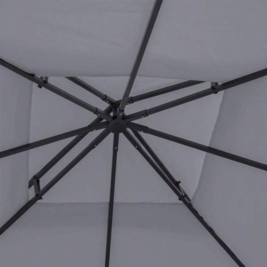 Outsunny 9.8x 9.8 Gazebo Canopy, 2 - Tier Top Cover 9.84x 9.84 Outdoor Gazebo, Dark Gray TOP ONLY