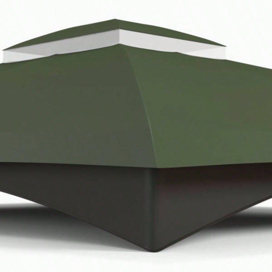 Outsunny 10x 12 Gazebo Canopy, 2 - Tier Outdoor Gazebo Cover Top Roof with Drainage Holes, TOP ONLY Green