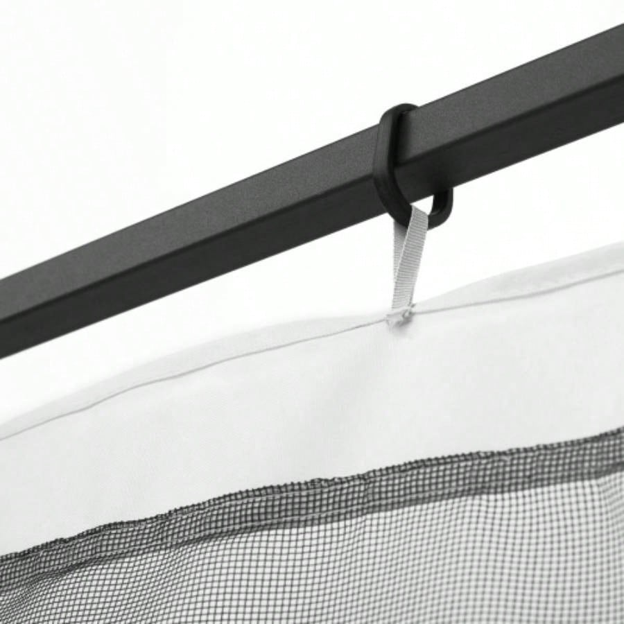 Outsunny 10x 10 Universal Mesh Sidewall Netting Patio Gazebos and Canopy Tents with Zippers, Sidewall Only White