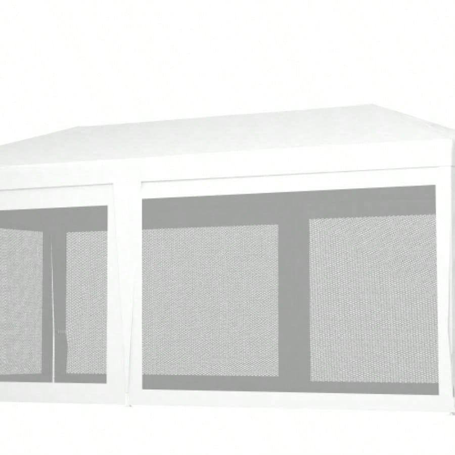 Outsunny 10x 20 Party Tent, Outdoor Wedding Canopy Gazebo with 6 Removable Sidewalls, Shade Shelter Events, BBQs, White
