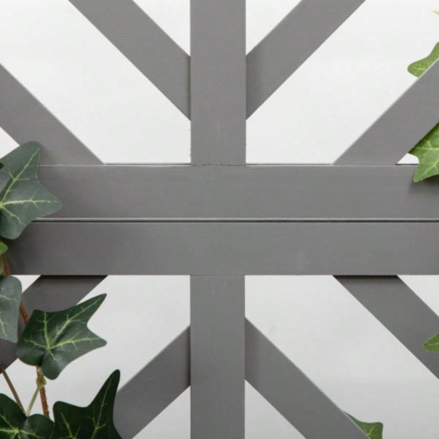 Outsunny Raised Garden Bed with Trellis, 2 Tier Wooden Elevated Planter Box with and Metal Corners, Vegetables, Flowers, Herbs, Gray
