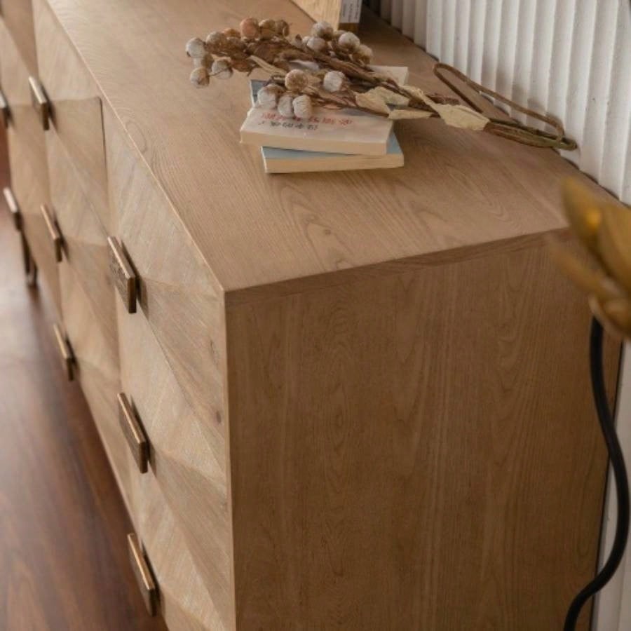 3 Drawers Dresser, Modern Dressers Chests of Drawers, TV Stand, Light Wood Dresser Bedroom, Living Room, Hallway