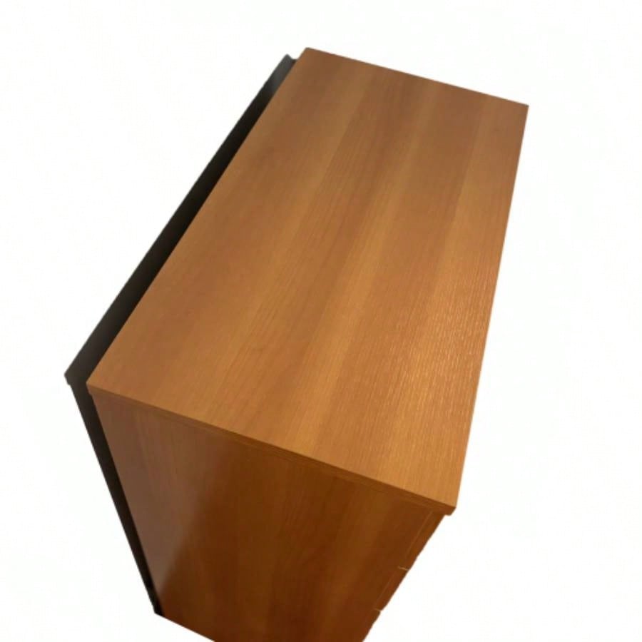 Five drawer chest Metal handles Metal Glide rails Light Cherry color