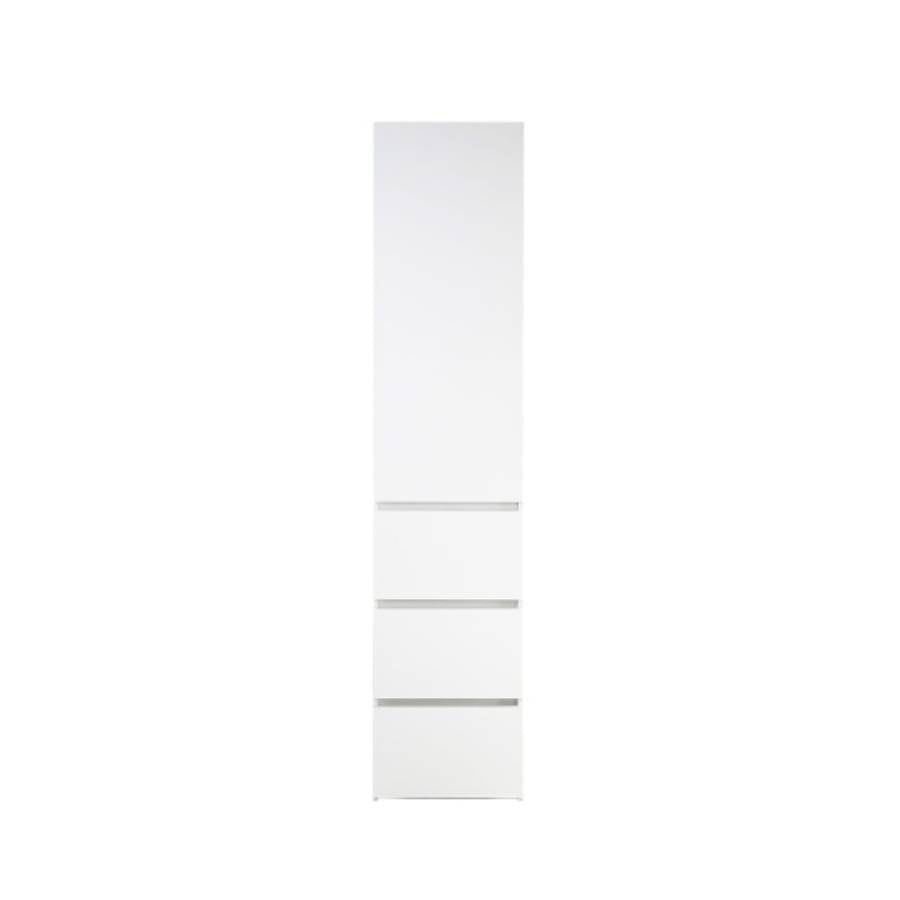 Elise Slim Modular Wood Closet Cabinet with Drawers in White