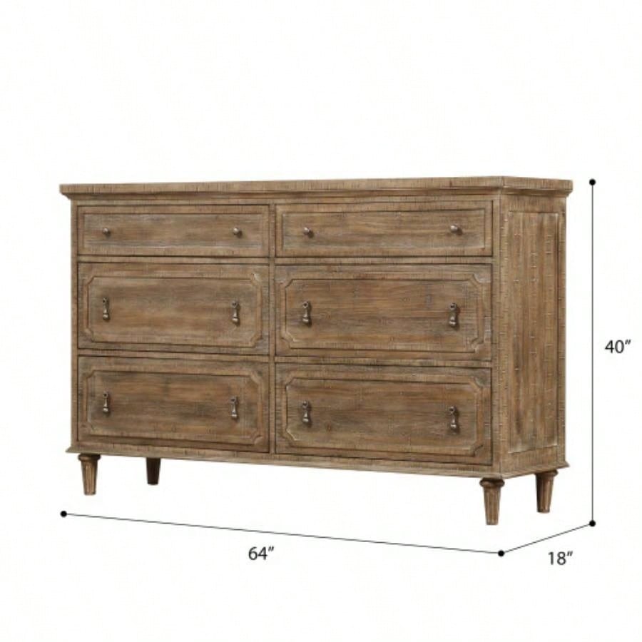 Taupe 6 - Drawer Dresser