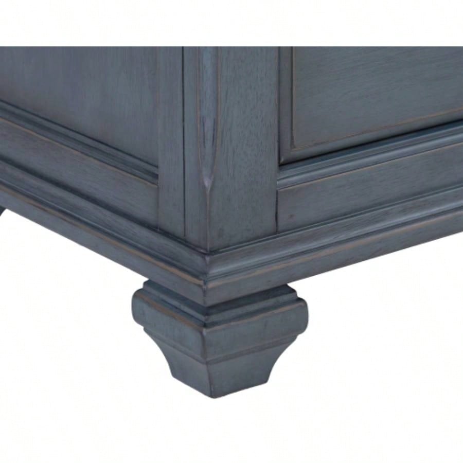 5 - Drawer Chest, No Assembly Required, Corduroy Blue