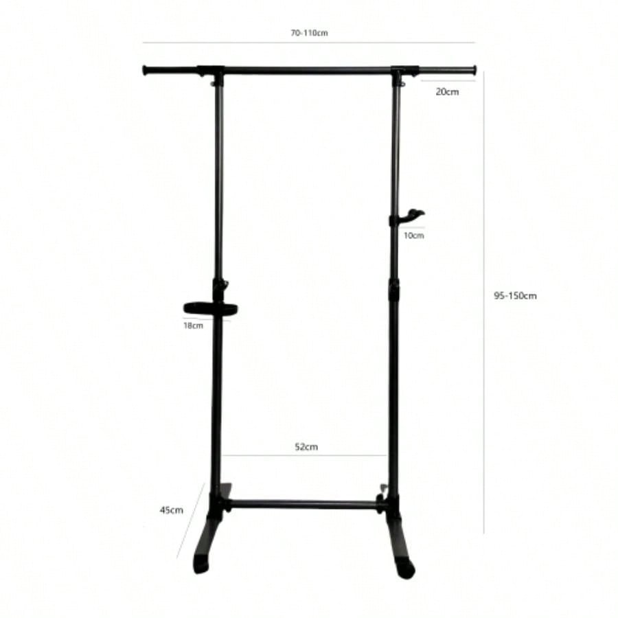 Short Clothing Racks Hanging Clothes with Bottom Shelves and Wheels Heavy Duty Rolling Clothes Rack Kids Clothing Rack Adult Coat, Closet, Wardrobe - Black
