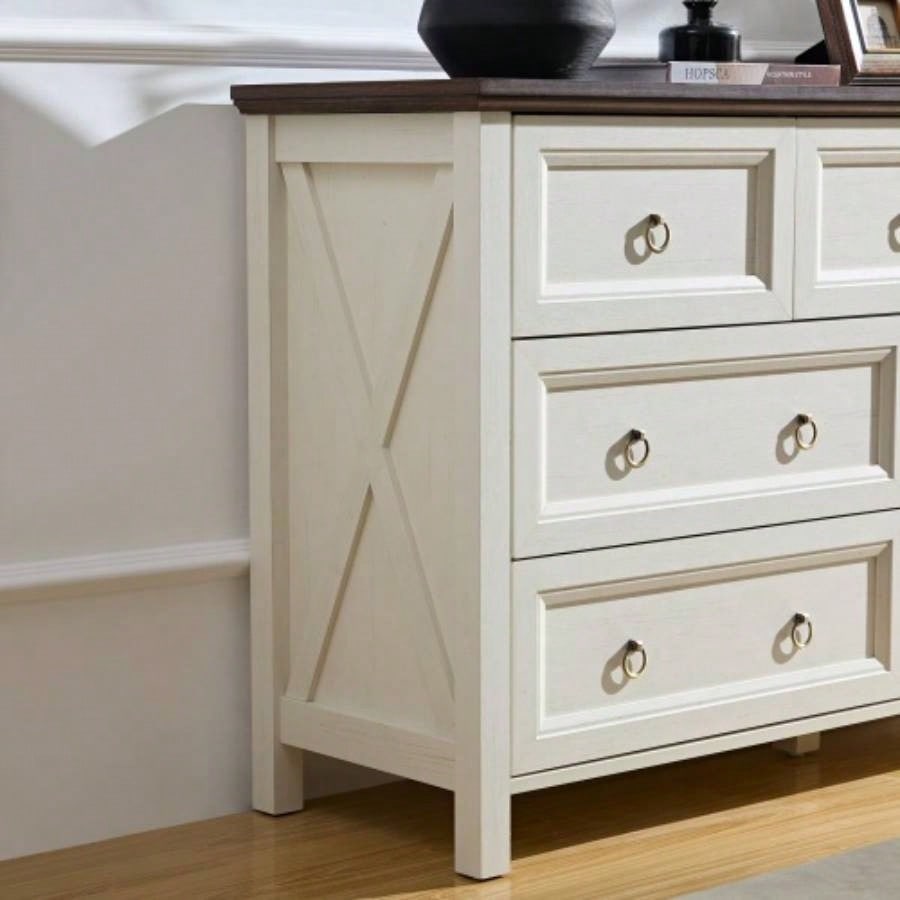 Farmhouse Drawers Dresser Bedroom, Wood Rustic Dresser Tv Stand, Storage Dressers Organizer Bedroom, Living Room, Hallway
