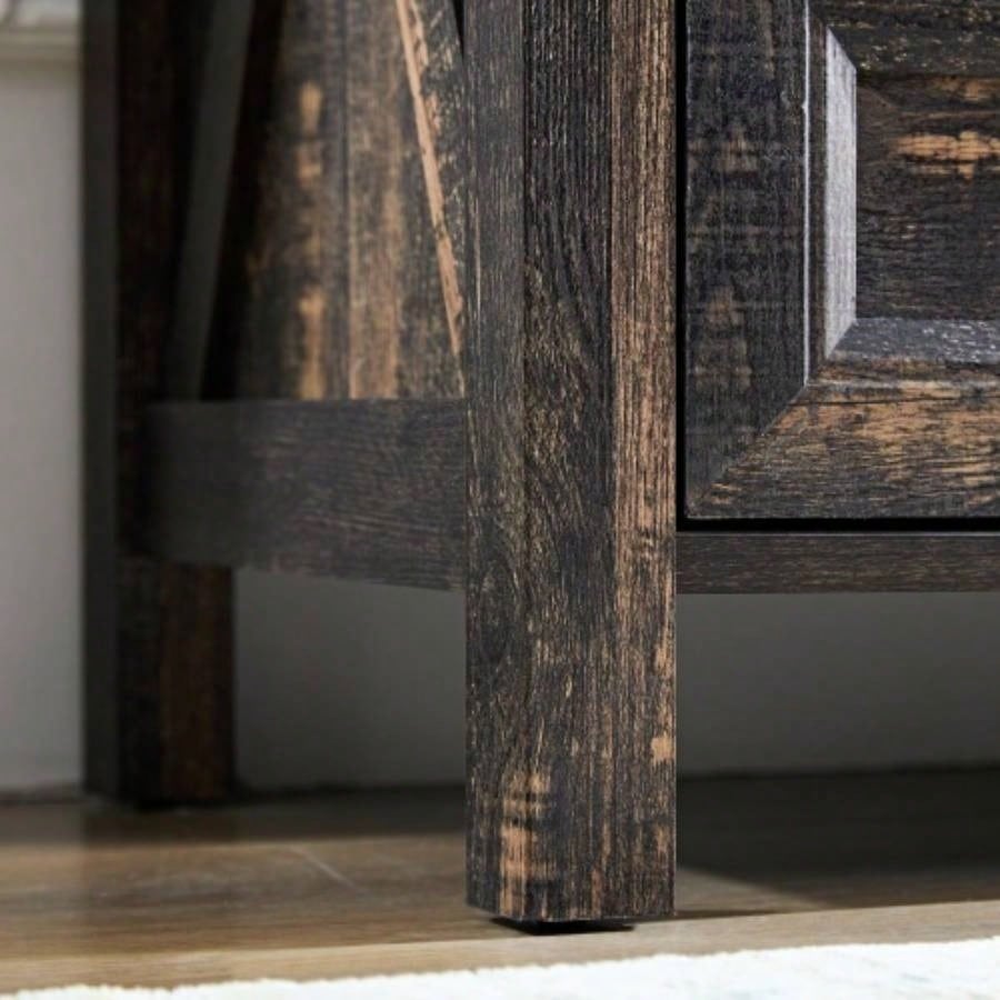 Farmhouse 6 Drawers Dresser Bedroom, Wood Rustic Wide Chest of Drawers, Storage Dressers Organizer Bedroom, Living Room, Hallway, Dark Rustic Oak