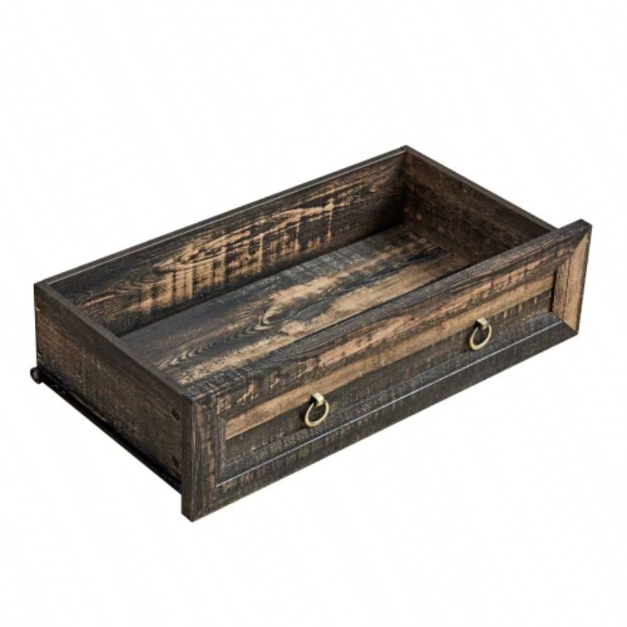 Farmhouse 6 Drawers Dresser Bedroom, Wood Rustic Wide Chest of Drawers, Storage Dressers Organizer Bedroom, Living Room, Hallway, Dark Rustic Oak
