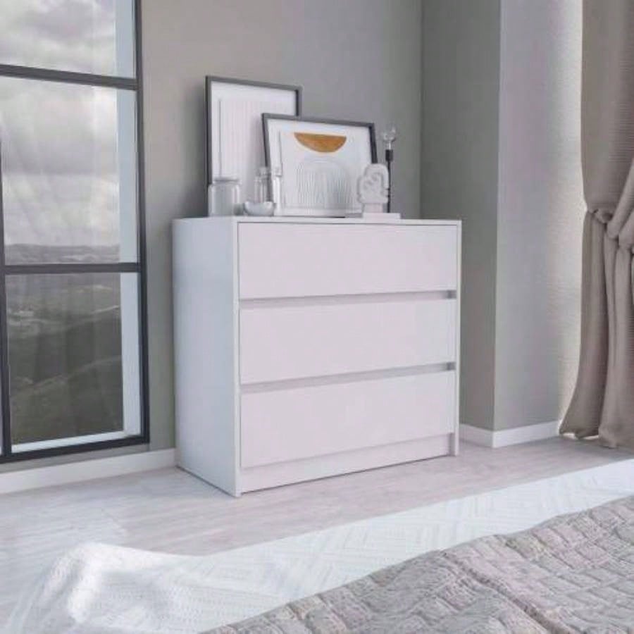 Dresser 31H, 3 Drawers, Chest of Drawers, White