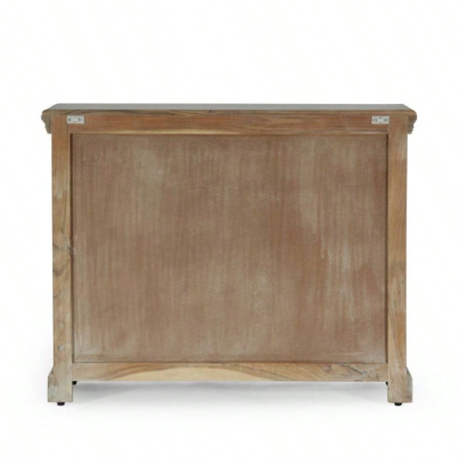 Acacia Wood 3 Drawer Dresser, 40 Inches Wide Accent Storage Cabinet