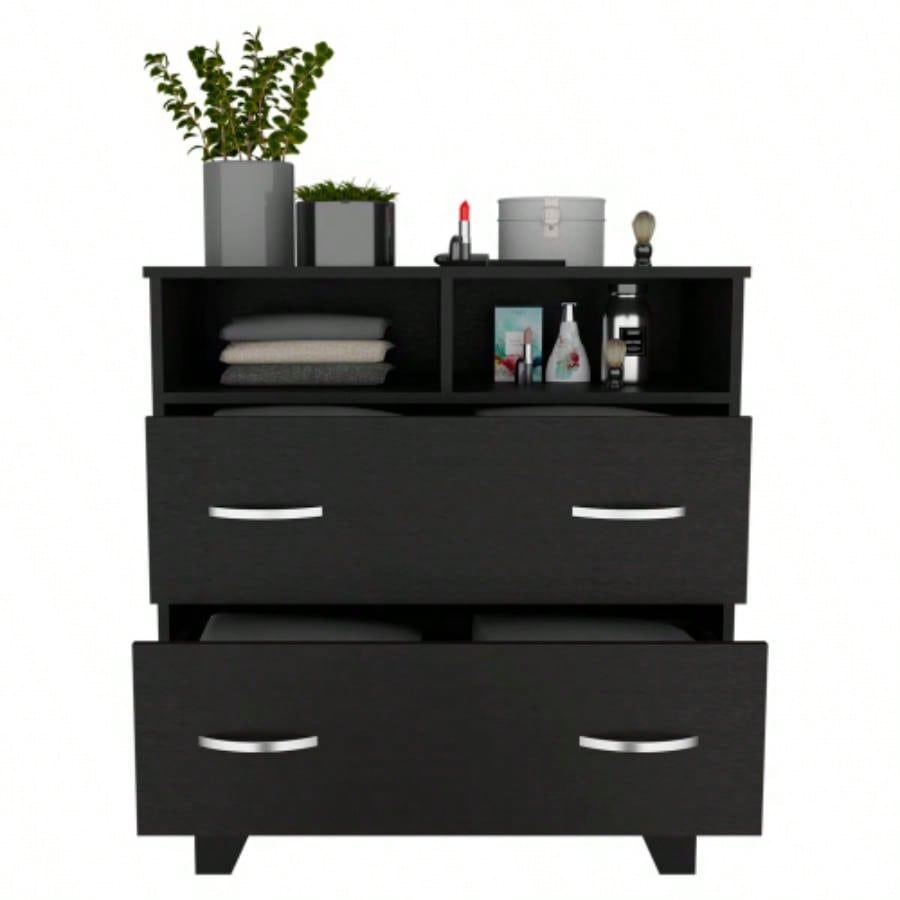 Double Drawer Dresser Arabi, Bedroom, Black