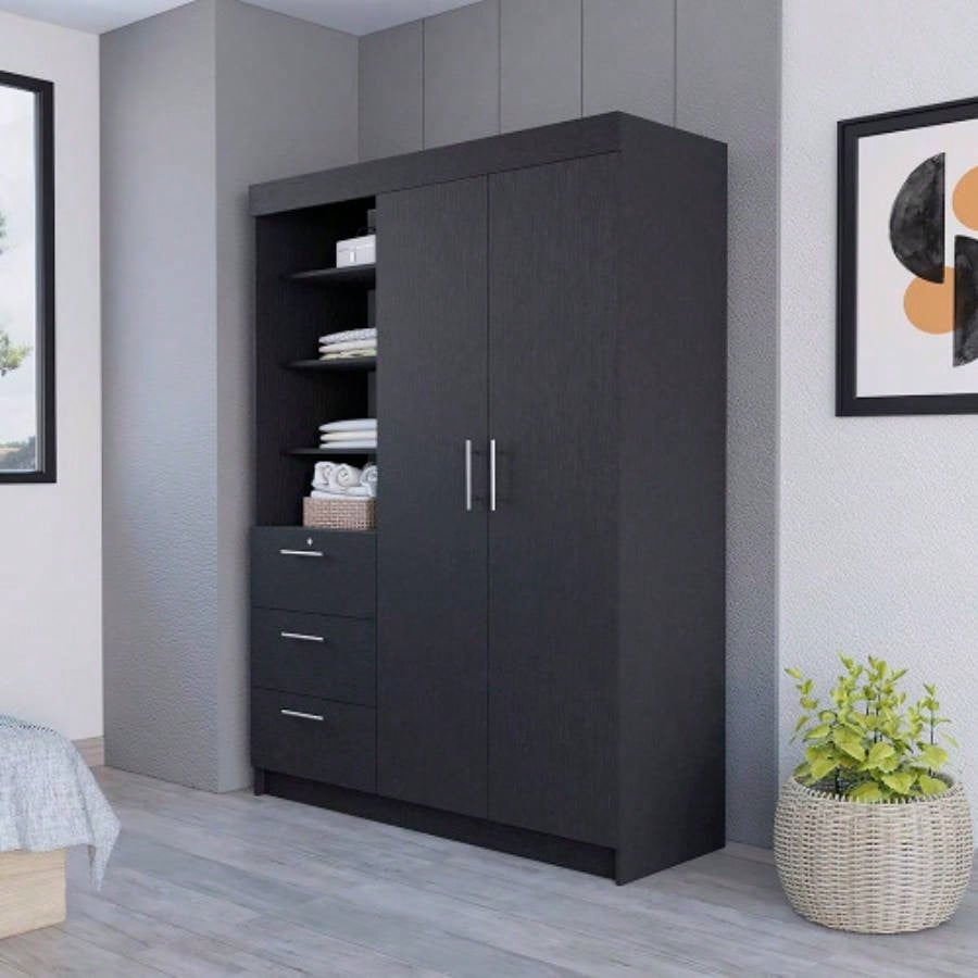 Armoire Rumanu, Bedroom, Black