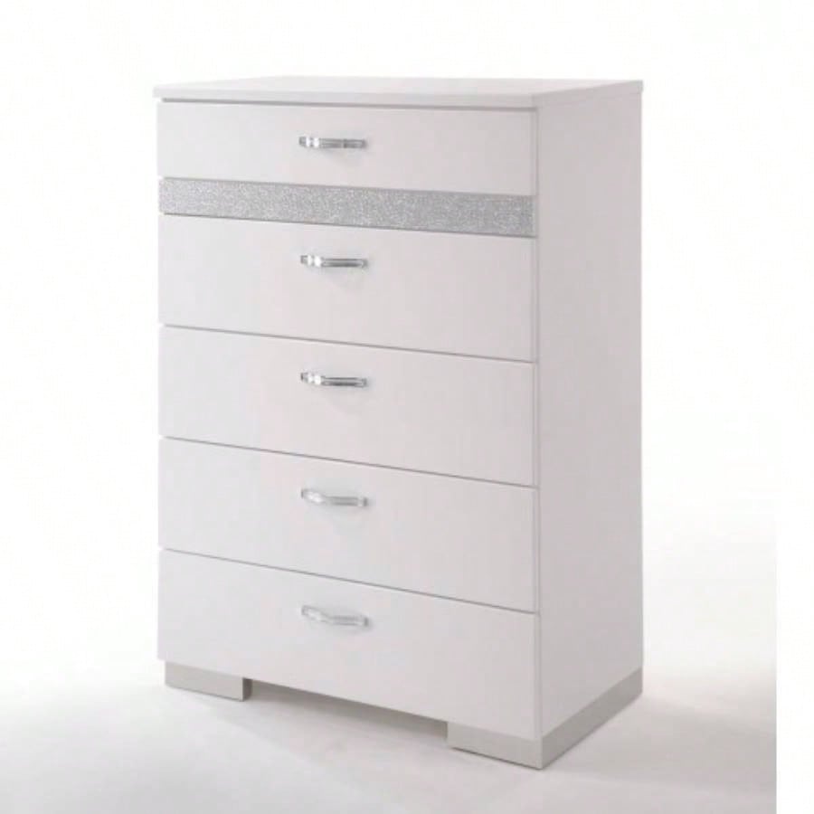 Naima White High Gloss Chest