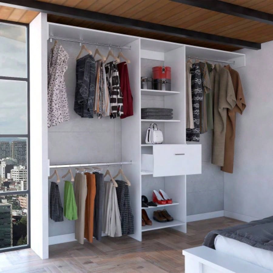 150 Closet System British, Bedroom, Black
