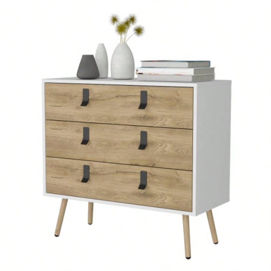 Kimball 3 - drawer Dresser, Modern Chic Storage with Wooden