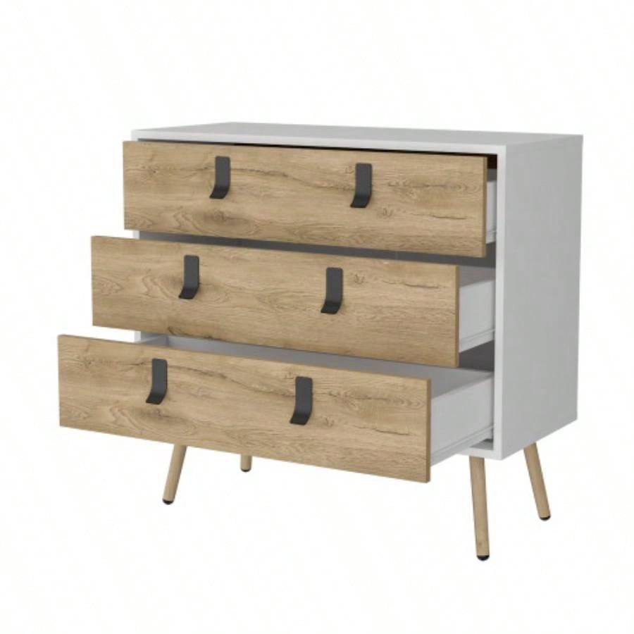 Kimball 3 - drawer Dresser, Modern Chic Storage with Wooden