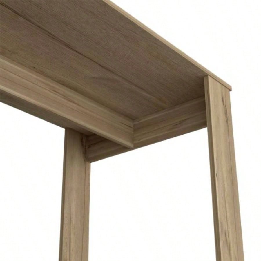 Writing Desk with Ample Workstation and Sturdy, Light Oak