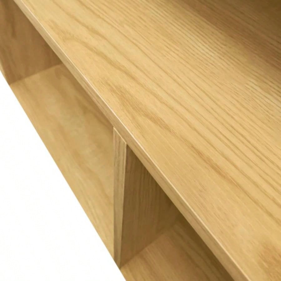 Techni Mobili L - Shape Corner Desk with Multiple Storage, Oak