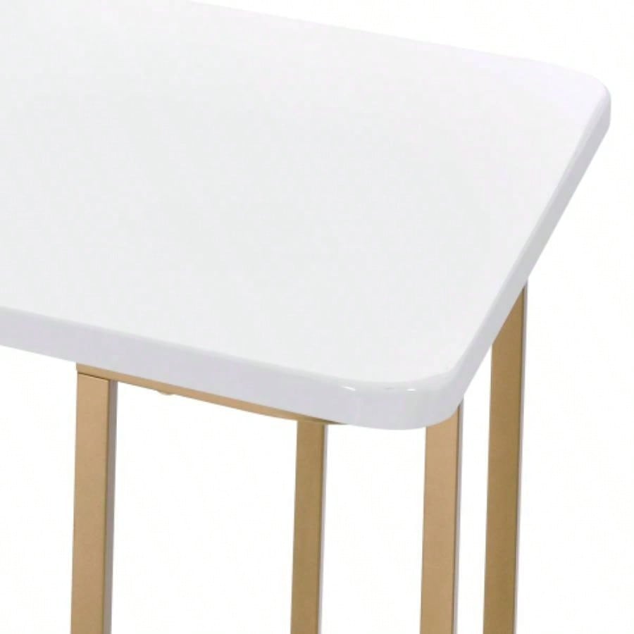 Estie White Gold Writing Desk
