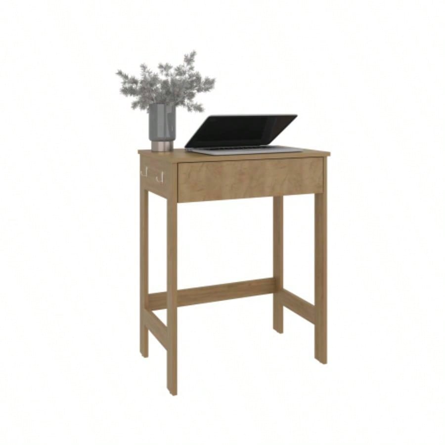 Computer Desk, 1 Drawer, 4, Natural Oak