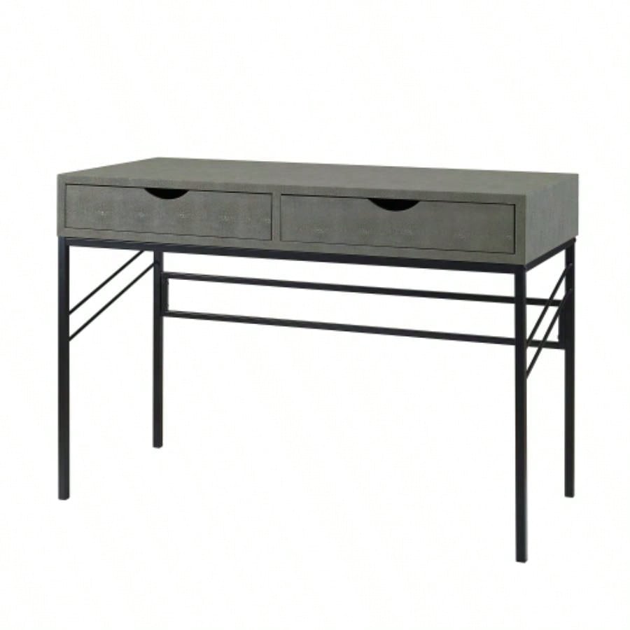Contemporary Faux Shagreen Writing Desk -