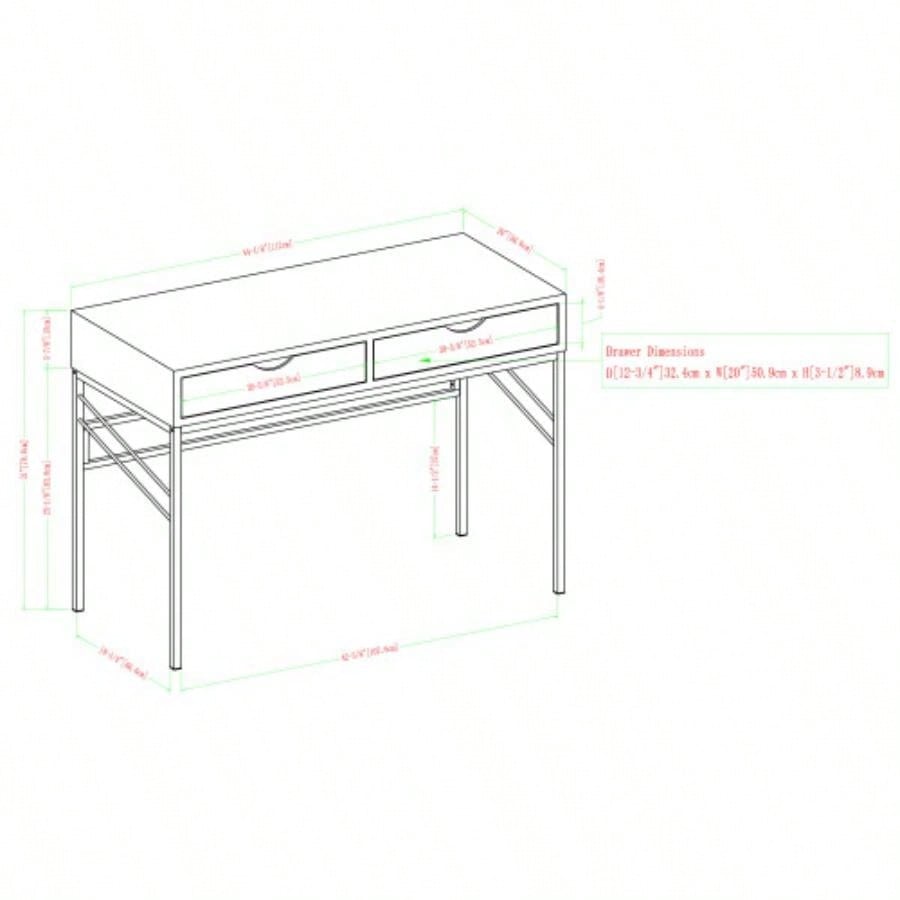 Contemporary Faux Shagreen Writing Desk -