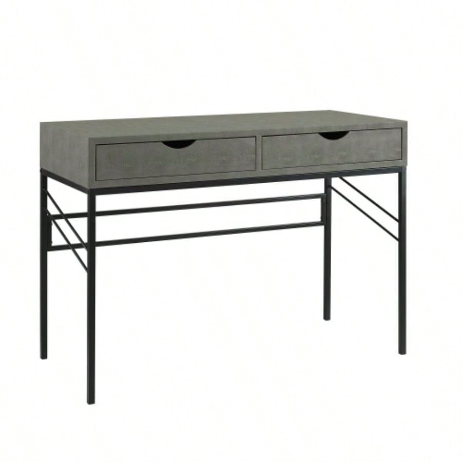 Contemporary Faux Shagreen Writing Desk -