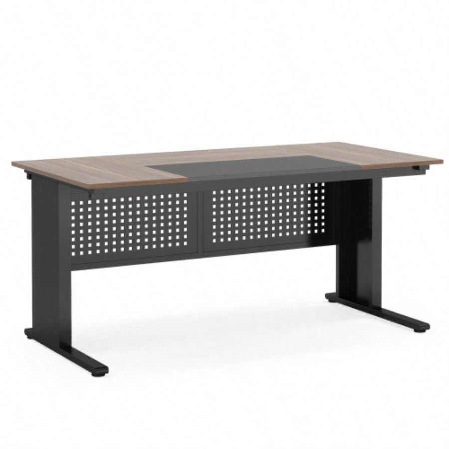 63 L - Shaped Executive Desk with File Cabinet, Large Modern Office Desk with Drawers, Shelves Storage, Corner Computer Workstation Home Office, Business Desk in Rustic Brown and Black