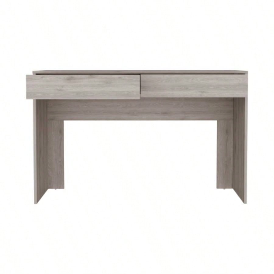 Computer Desk Aberdeen, Two Drawers, Light Gray
