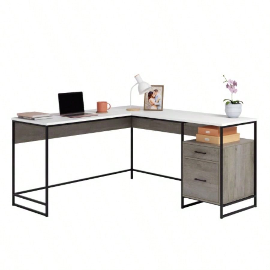 L - Shaped Desk, Brown