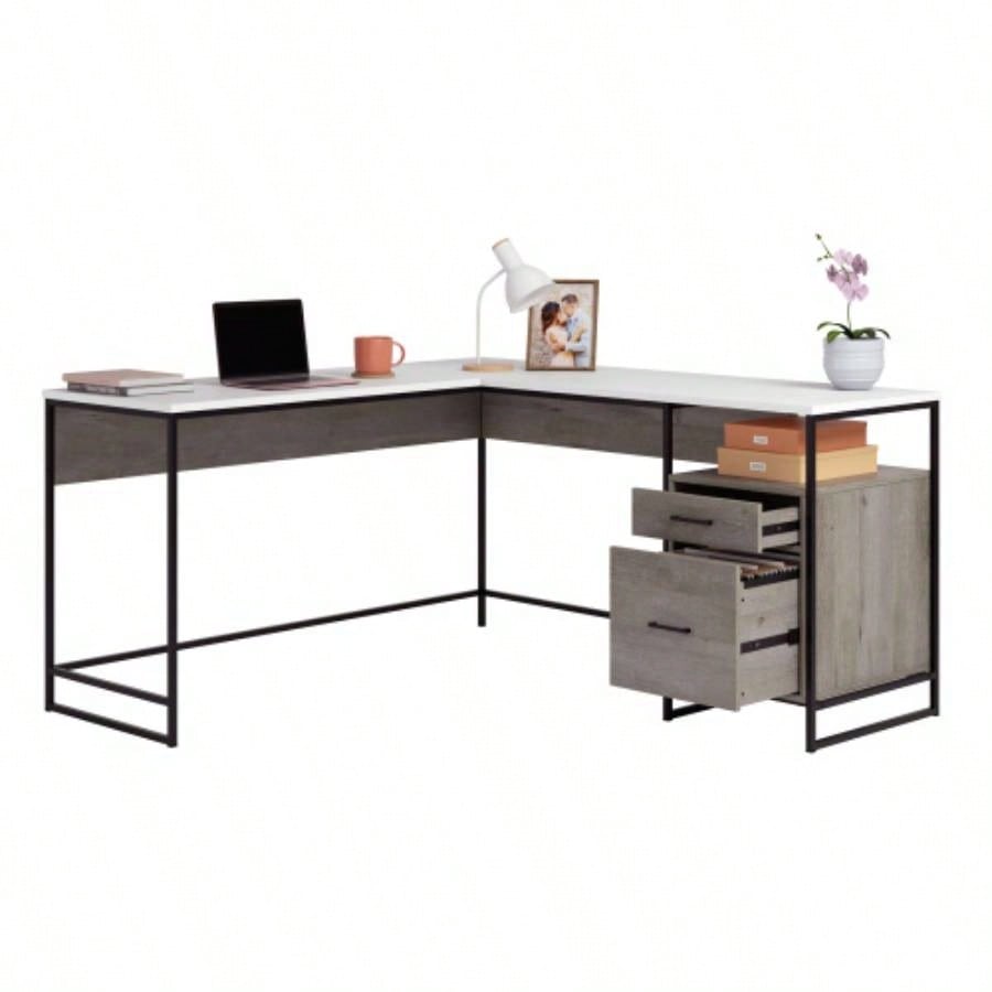 L - Shaped Desk, Brown