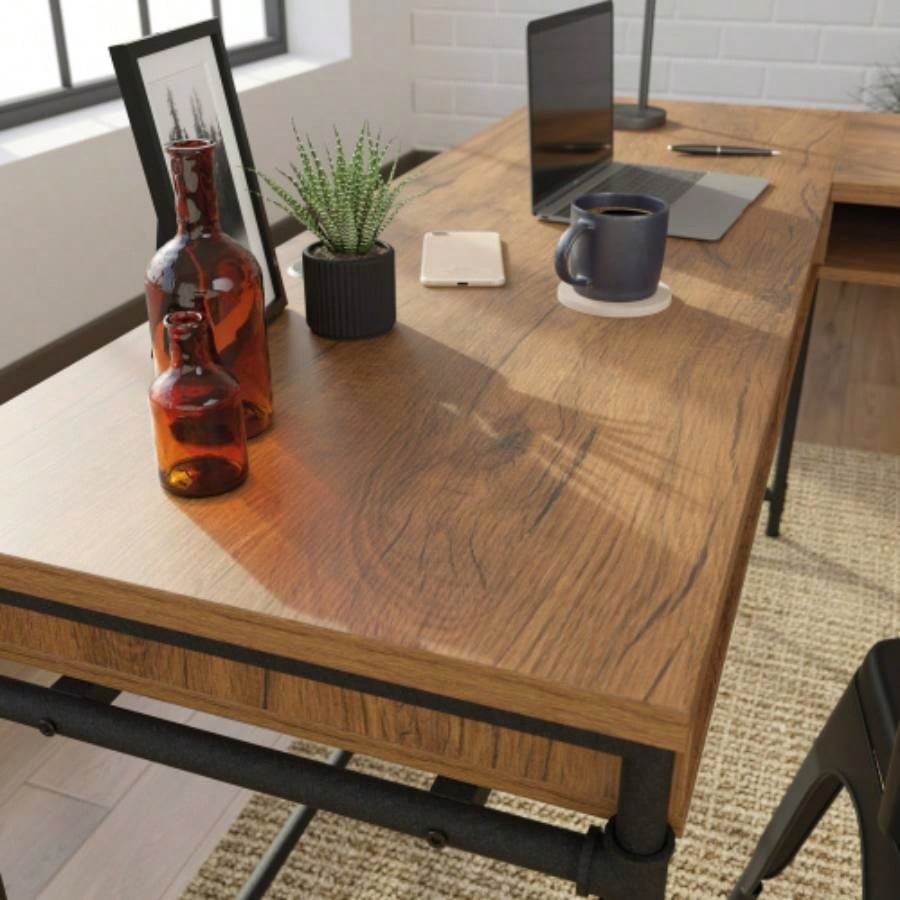 L - Shaped Desk, Brown