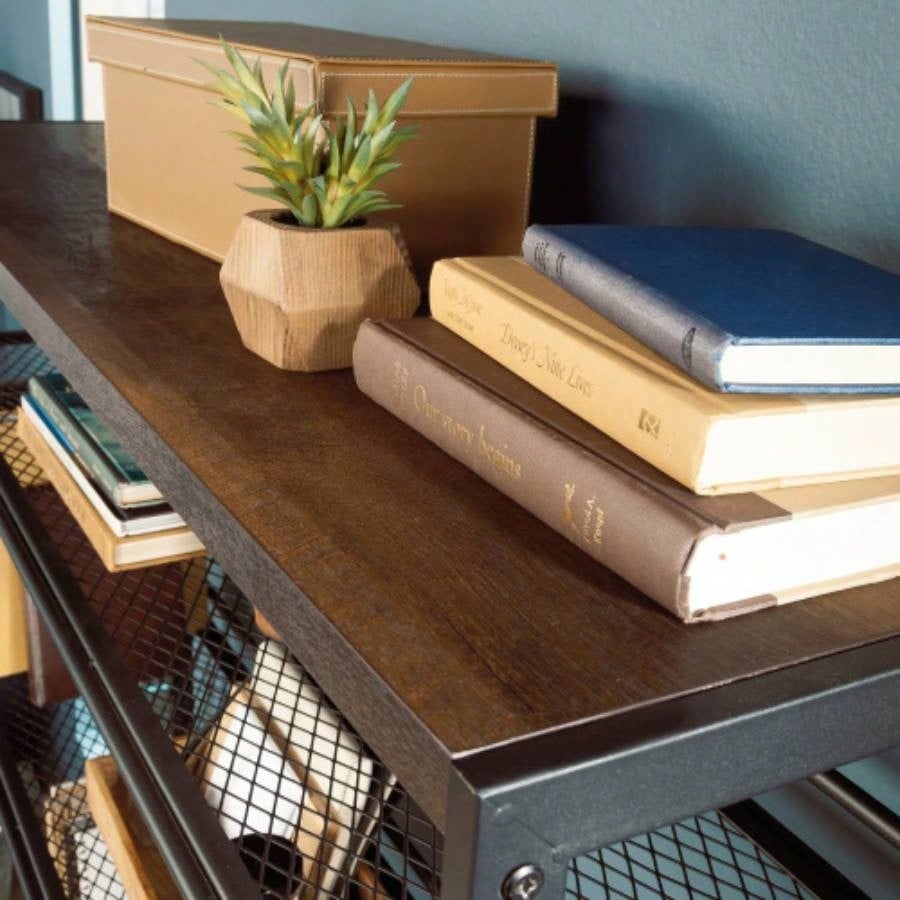 Desk With Hutch, Brown