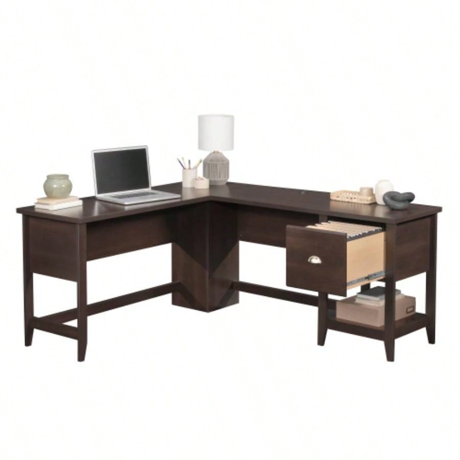 L - Shaped Desk, Brown