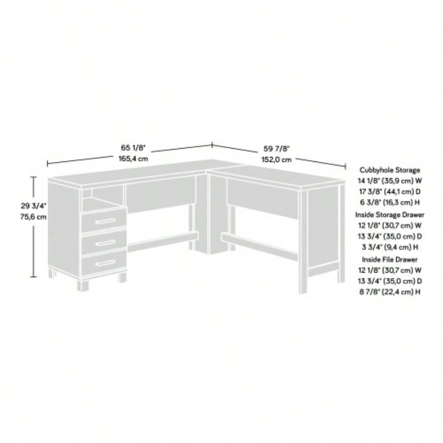 L - Shaped Desk, Brown