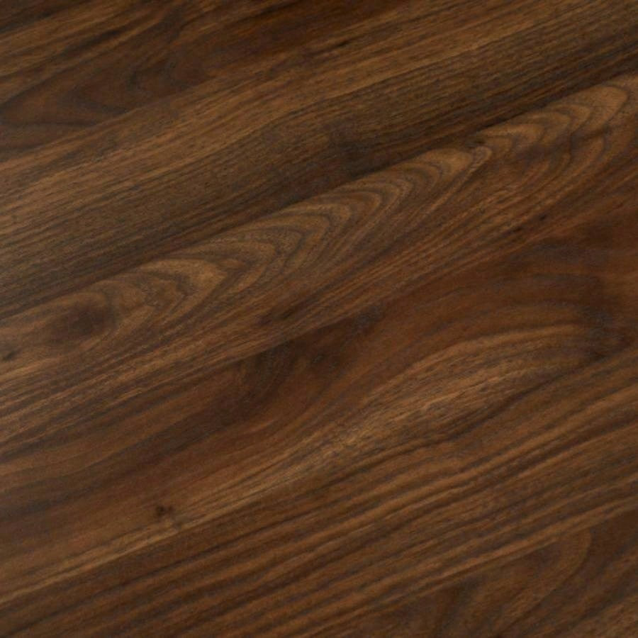 Modern Metal and Wood Computer Desk with USB Port - Dark Walnut