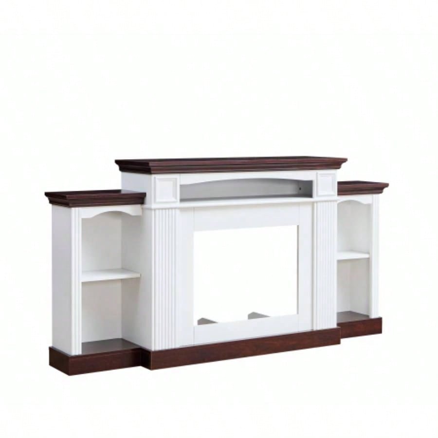 Farmhouse Style Fireplace TV Stand 70 - inch TV Fireplace TV Stand Living Room or Bedroom Storage