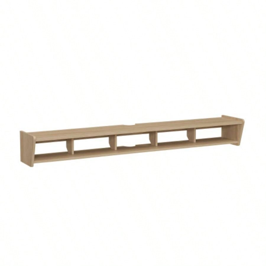 Modern Wall - Mounted Floating TV Stand - Coastal Oak