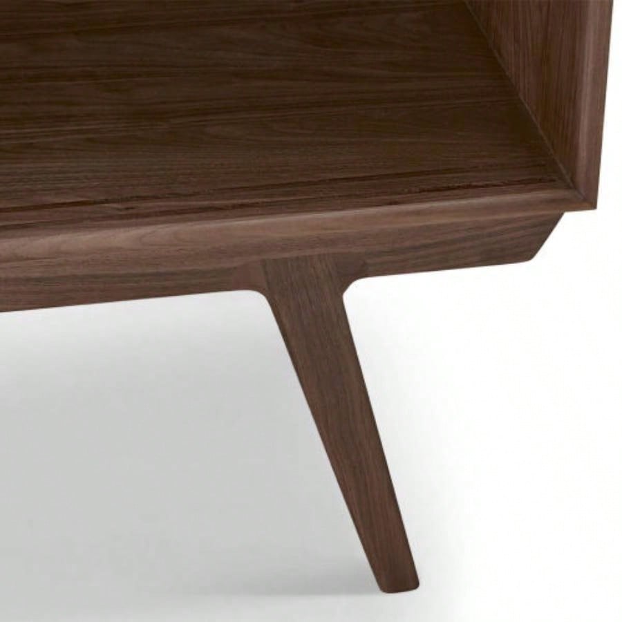 Strathcona Contemporary Walnut Wood Media Cabinet/ Solid Walnut