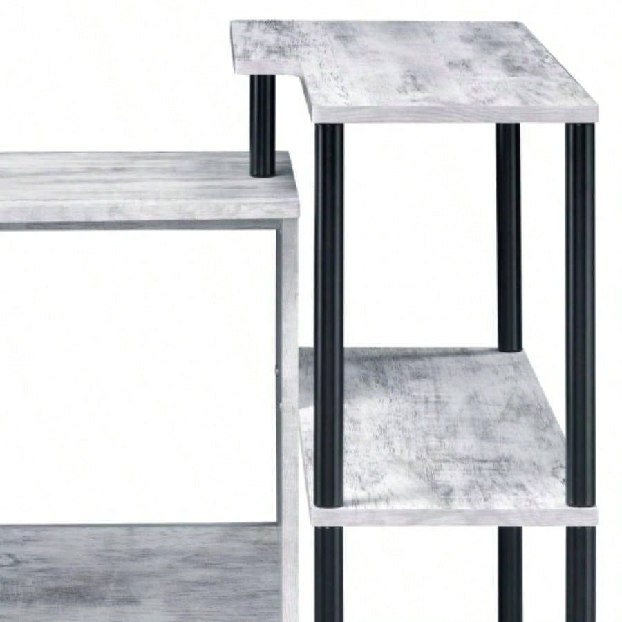 Levi Antique White Black Writing Desk