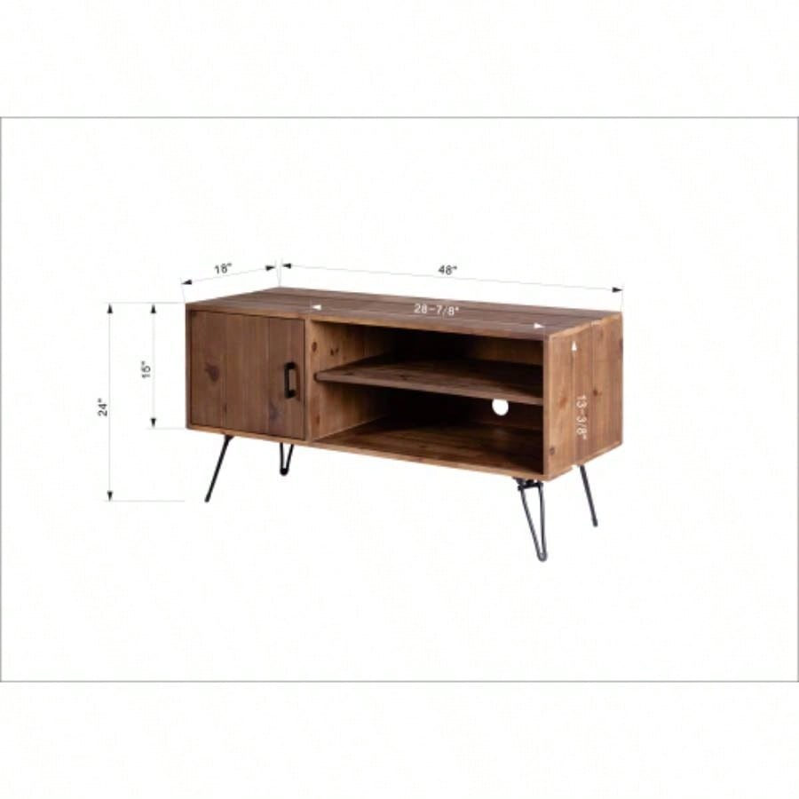 Simple, Modern, Vintage Reclaimed Wood TV Stand Media Table Living Room
