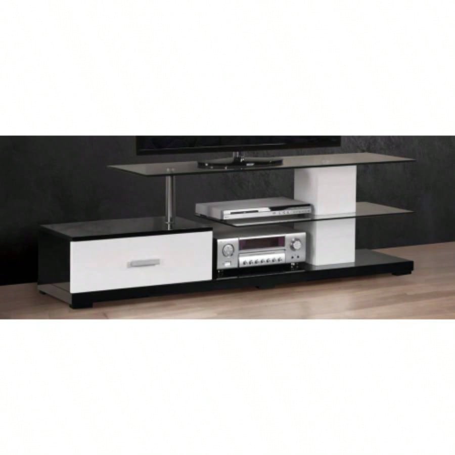 Ivana White Black TV Stand