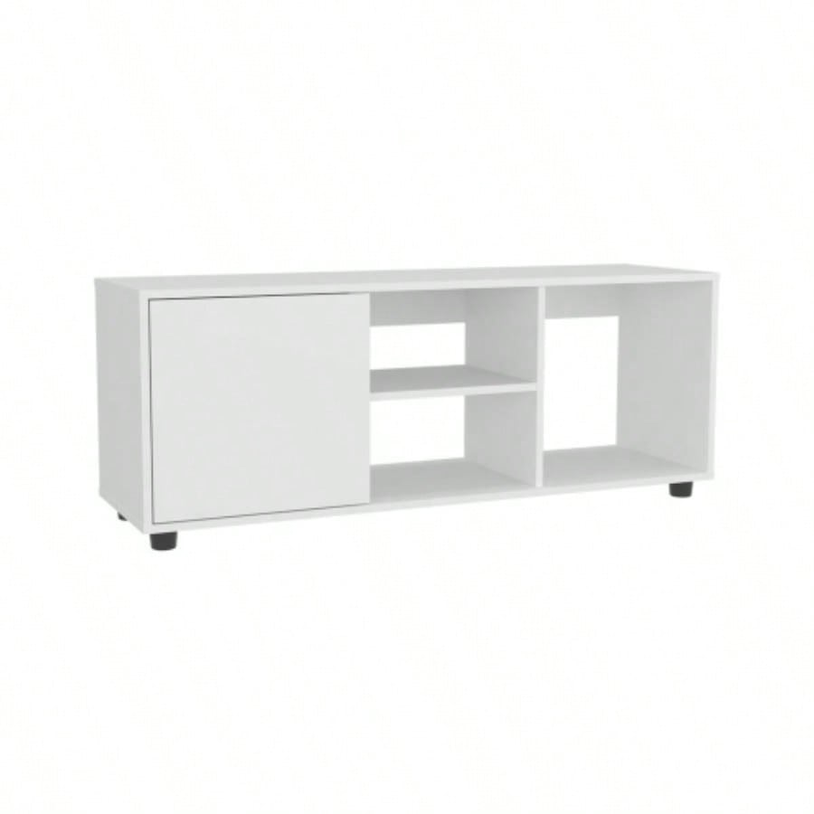 Tv Stand, 1 Door, 4 Shelves, 55 TV Capacity